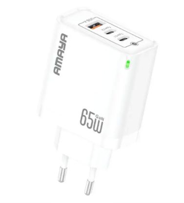 تصویر  شارژر دیواری 65W آمایا مدل ACW-E102T