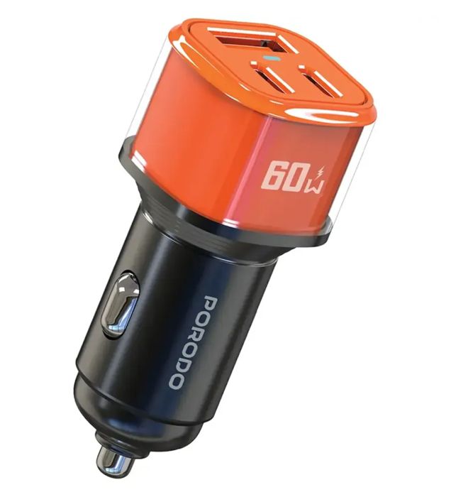 تصویر  شارژر فندکی 60W فست سه پورت پرودو مدل CCR60W