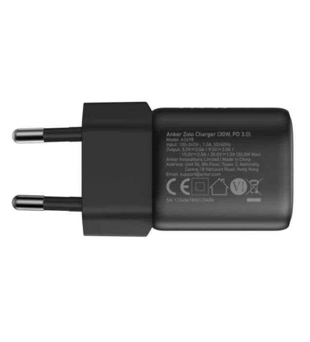 تصویر  شارژر دیواری انکر PD و فست تک پورت 30 وات مدل A2698