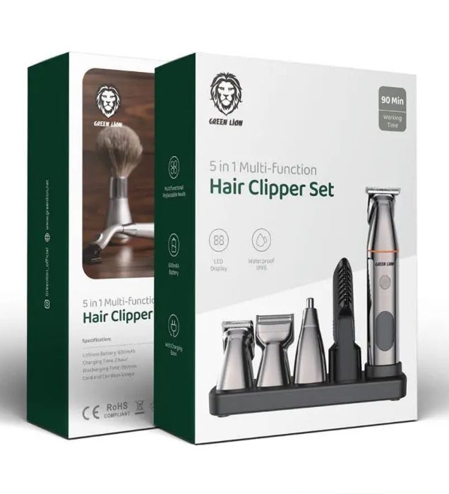 تصویر  ماشین اصلاح صورت (ریش تراش) گرین لاین مدل 5in1 Hair Clipper Set