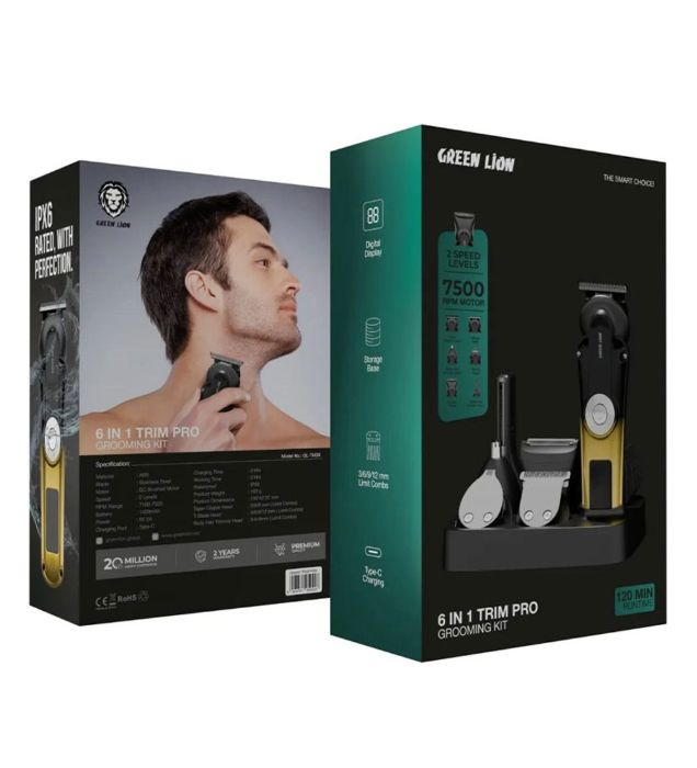 تصویر  ماشین اصلاح صورت و بدن گرین لاین مدل 6in1 Trim Pro Grooming Kit