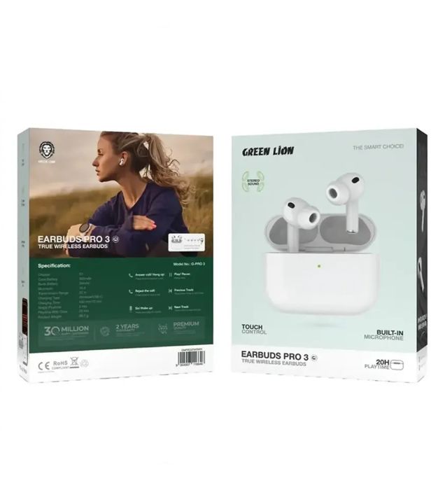 تصویر  هندزفری بلوتوثی گرین لاین مدل EARBUDS PRO 3 G1 Plus