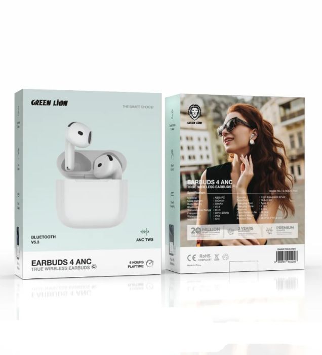 تصویر  هندزفری بلوتوثی گرین لاین مدل Earbuds 4 ANC