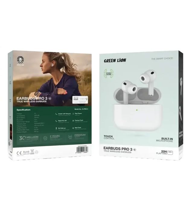 تصویر  هندزفری بلوتوثی گرین لاین مدل EARBUDS PRO 3 G1