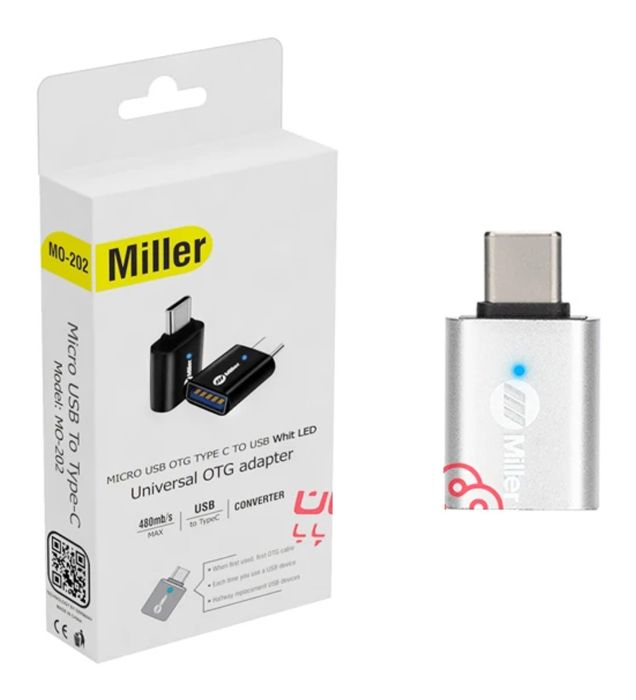 تصویر  مبدل USB-C به USB میلر مدل MO-202