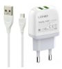 تصویر  شارژر دیواری الدینیو مدل A2219 به همراه کابل شارژ MicroUSB
