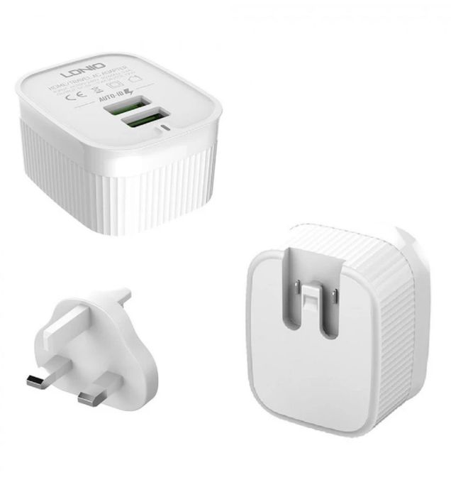 تصویر  شارژر دیواری الدینیو مدل A201 به همراه کابل شارژ MicroUSB