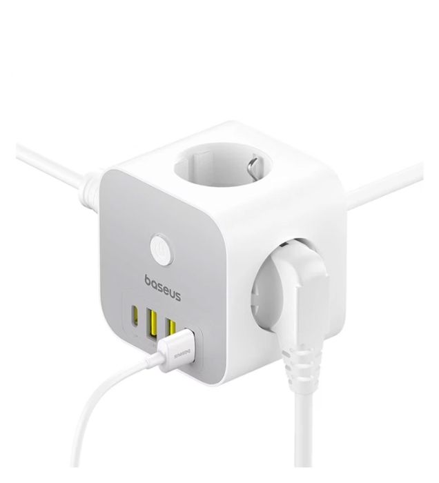 تصویر  شارژر رومیزی 20W باسئوس مدل PowerCombo Cube