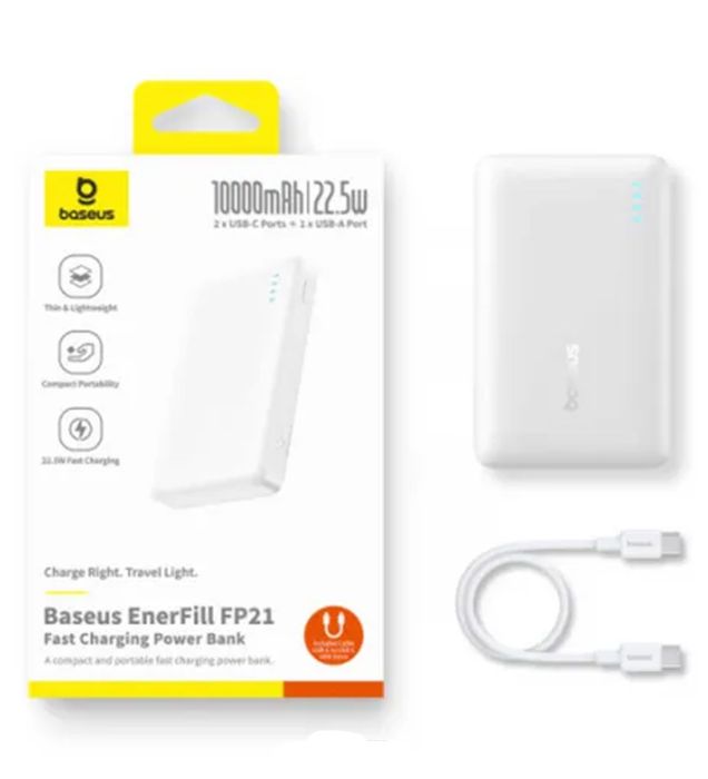 تصویر  پاوربانک 22.5W باسئوس مدل EnerFill FP21 ظرفیت 10000 میلی آمپر ساعت