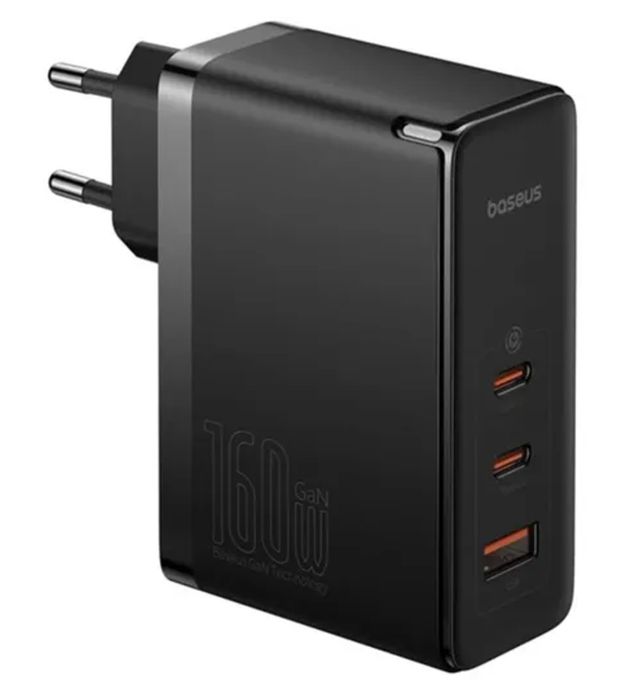 تصویر  شارژر دیواری 160وات باسئوس مدل GaN5 Pro همراه با کابل تایپ سی به تایپ سی