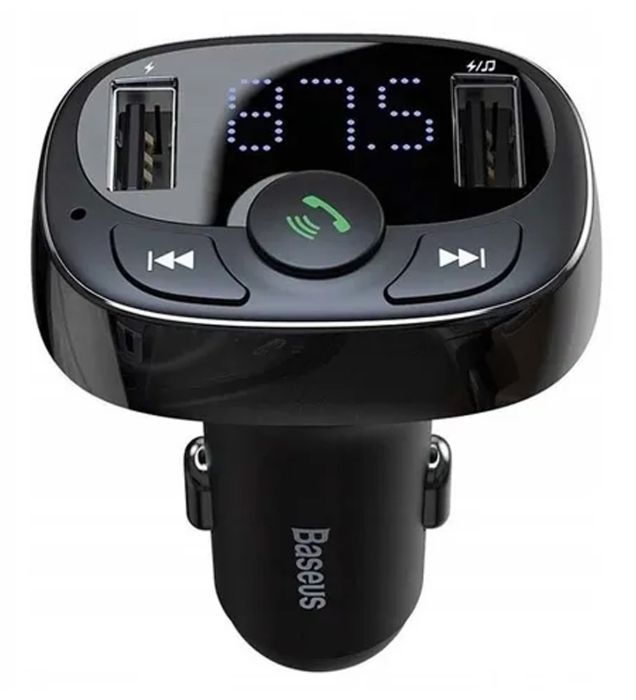 تصویر  شارژر فندکی بلوتوثی باسئوس مدل T Shaped S-09A