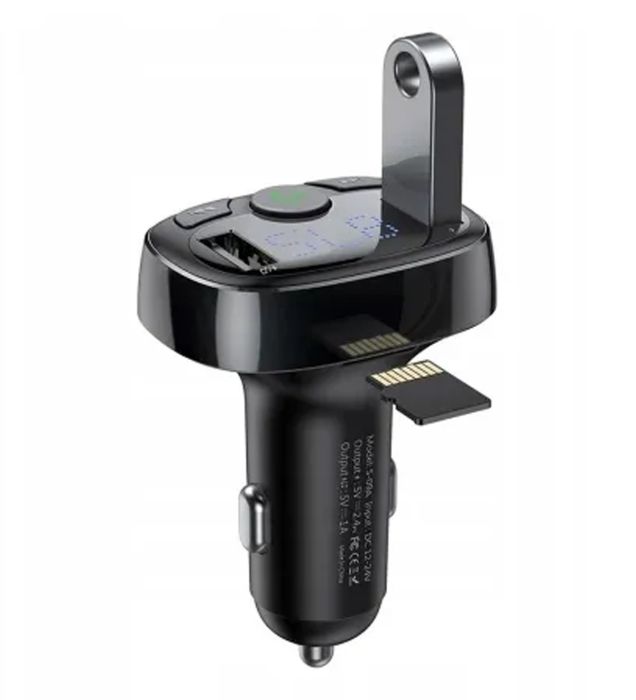 تصویر  شارژر فندکی بلوتوثی باسئوس مدل T Shaped S-09A