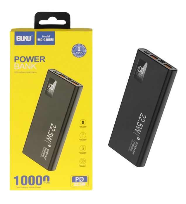 تصویر  پاوربانک 22.5W بوکو مدل MG-G106M ظرفیت 10000 میلی آمپر ساعت