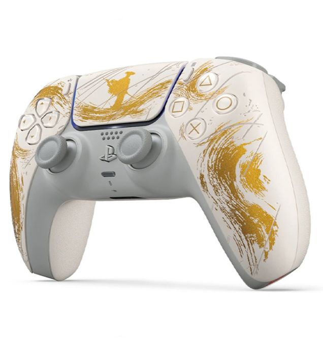 تصویر  دسته PS5 مدل DualSense Ghost of Yotei Gold Limited Edition طلایی