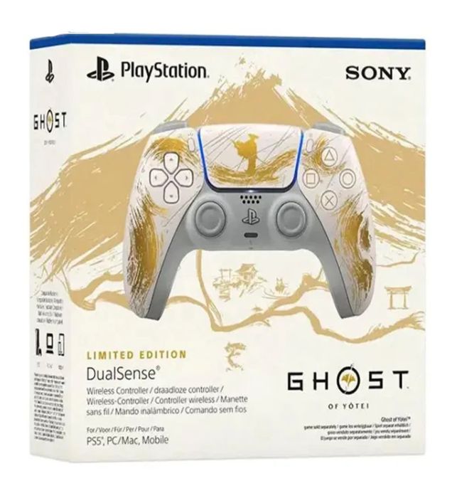 تصویر  دسته PS5 مدل DualSense Ghost of Yotei Gold Limited Edition طلایی