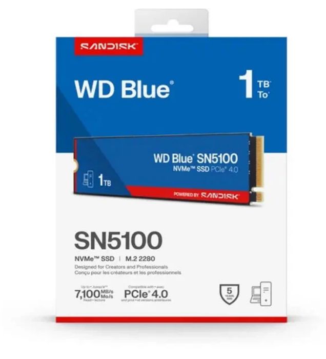 تصویر  هارد SSD اینترنال PCIe Gen4 x4 وسترن دیجیتال مدل SN5100 ظرفیت 1 ترابایت