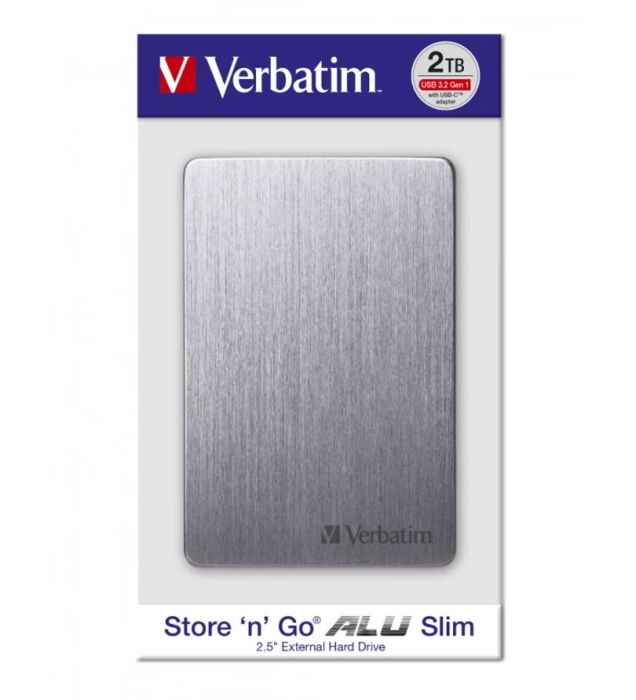 تصویر  هارد اکسترنال ورباتیم مدل Store n Go ALU Slim ظرفیت 2 ترابایت