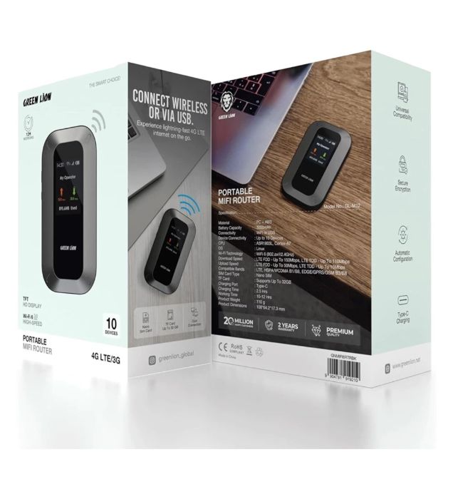 تصویر  مودم 4G LTE قابل حمل گرین لاین مدل Portable Mifi Router