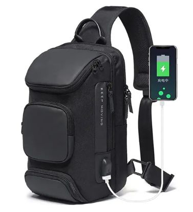 تصویر  کیف کراس بادی ضد آب دارای USB بنج مدل BG-7086