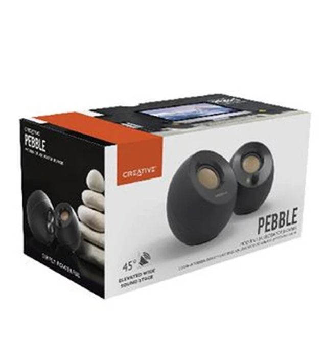 تصویر  اسپیکر رومیزی (دسکتاپ) دو تکه کریتیو مدل PEBBLE V2