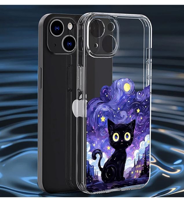 تصویر  کاور طرح Purple Cat برای گوشی اپل Iphone 13 Mini