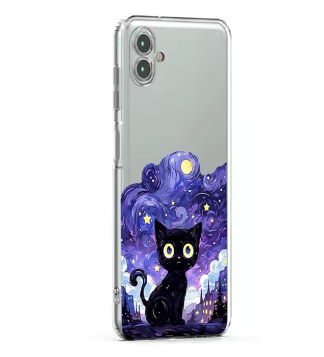 تصویر  کاور طرح Purple Cat برای گوشی اپل Iphone 16