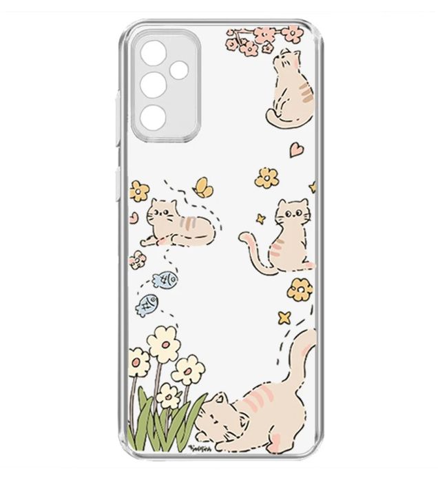 تصویر  کاور طرح Cat & Flower برای گوشی سامسونگ Galaxy A34