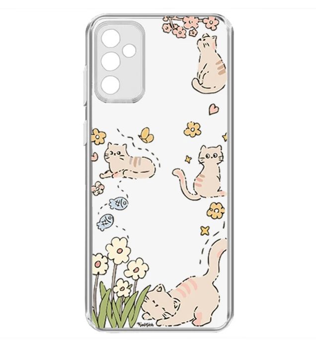 تصویر  کاور طرح Cat & Flowers برای گوشی سامسونگ Galaxy A13 5G