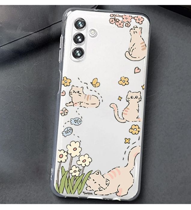 تصویر  کاور طرح Cat & Flowers برای گوشی سامسونگ Galaxy A13 5G