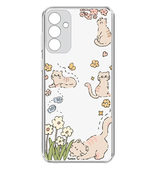 تصویر  کاور طرح Cat & Flowers برای گوشی سامسونگ Galaxy A25