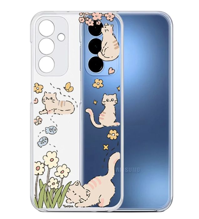 تصویر  کاور طرح Cat & Flowers برای گوشی سامسونگ Galaxy A35