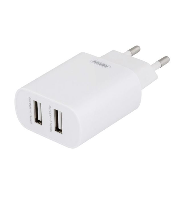 تصویر  شارژر دیواری دو پورت ریمکس 10 وات مدل RP-U35 به همراه کابل شارژ میکرو یو اس بی