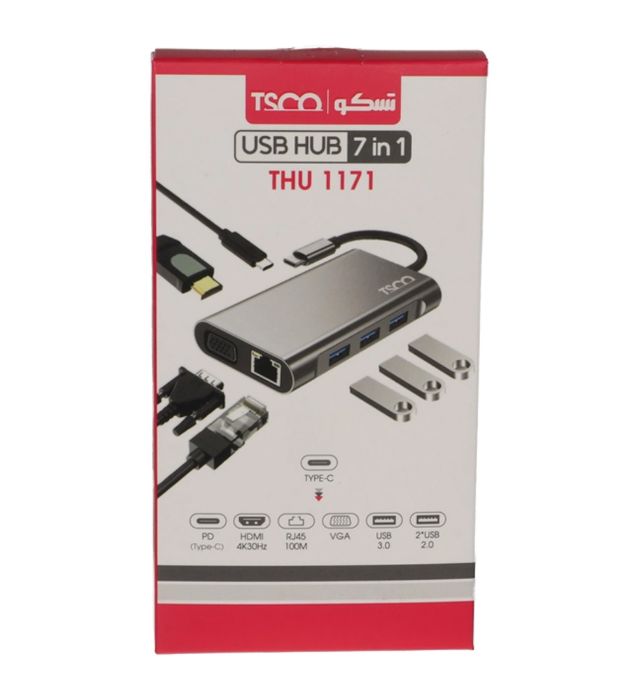 تصویر  هاب 7 پورت USB-C تسکو مدل THU 1171