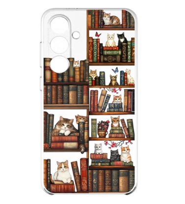 تصویر  کاور طرح Cat & Book برای گوشی سامسونگ Galaxy A17