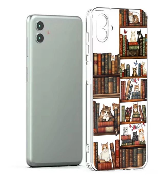 تصویر  کاور طرح Cat & Books برای گوشی اپل IPhone 17