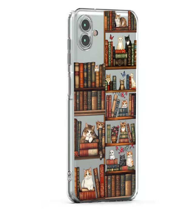 تصویر  کاور طرح Cat & Books برای گوشی اپل IPhone 17