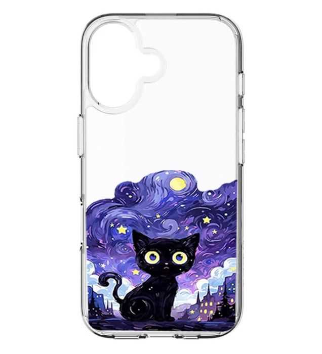 تصویر  کاور طرح Purple Cat برای گوشی اپل Iphone 17