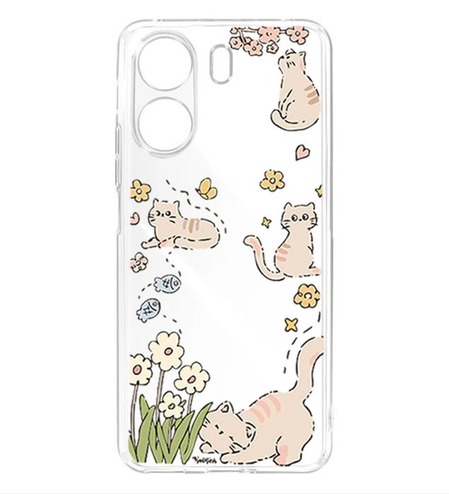 تصویر  کاور طرح Cat & Flower برای گوشی شیائومی Poco X7 Pro