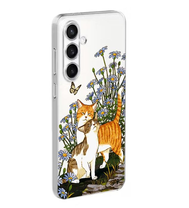 تصویر  کاور طرح Cat & Butterfly برای گوشی سامسونگ Galaxy S25 FE