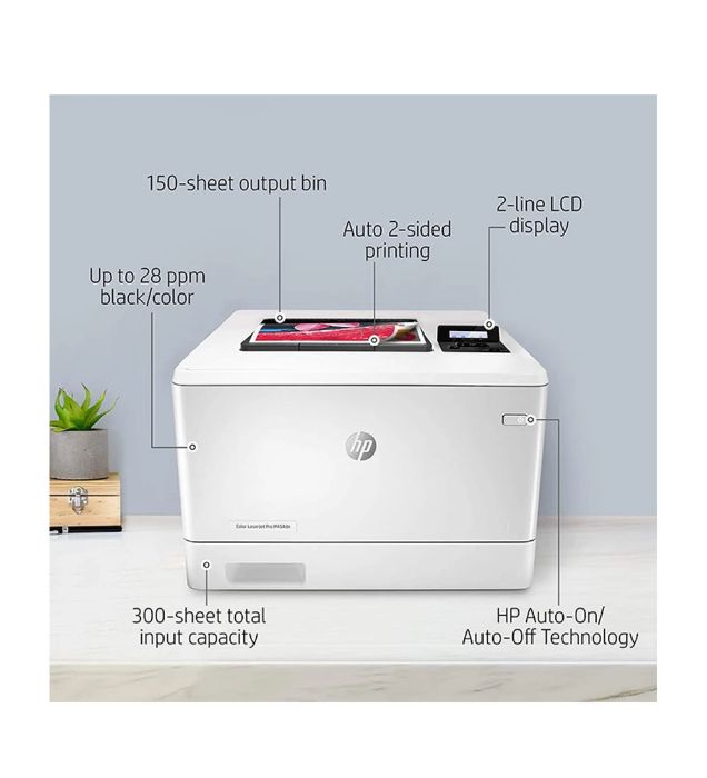 تصویر  پرینتر لیزری رنگی اچ پی مدل Color LaserJet Pro M454dw