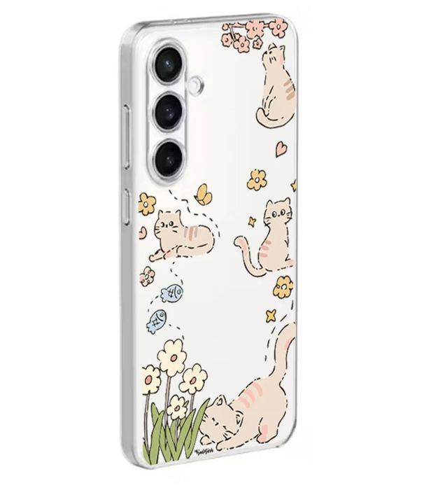 تصویر  کاور طرح Cat & Flowers برای گوشی سامسونگ Galaxy A37