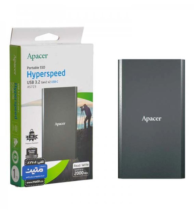 تصویر  هارد SSD اکسترنال اپیسر مدل AS723 Hyperspeed ظرفیت 512 گیگابایت