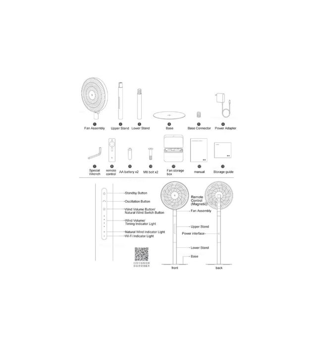 تصویر  پنکه ایستاده میجیا مدل Pro Slim BPLDS12DM