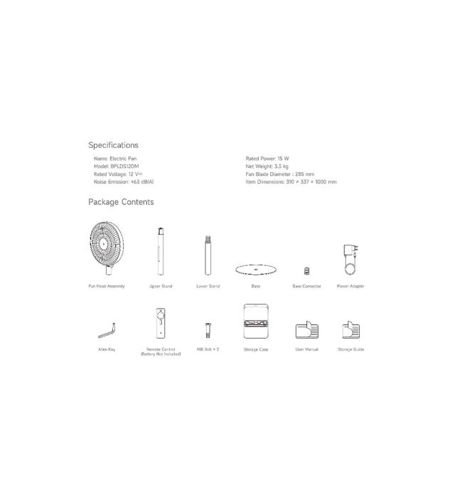 تصویر  پنکه ایستاده میجیا مدل Pro Slim BPLDS12DM