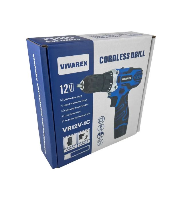 تصویر  دریل پیچ گوشتی شارژی ویوارکس مدل VR12V-1C
