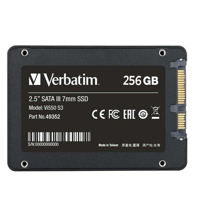 تصویر  هارد اینترنال اس اس دی ورباتیم مدل Vi550 S3 ظرفیت 256 گیگابایت