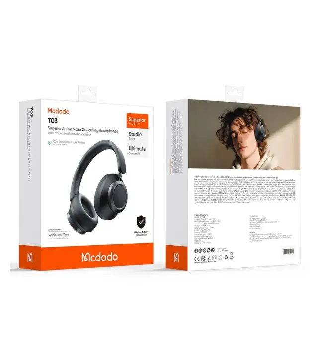 تصویر  هدفون بلوتوثی مک دودو مدل T03 HP-5821/5820
