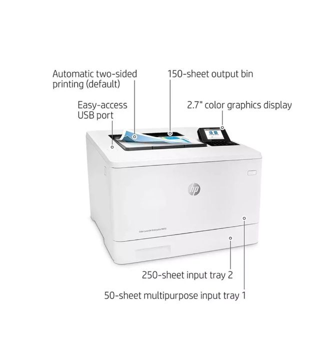 تصویر  پرینتر لیزری رنگی اچ پی مدل LaserJet Enterprise M455dn