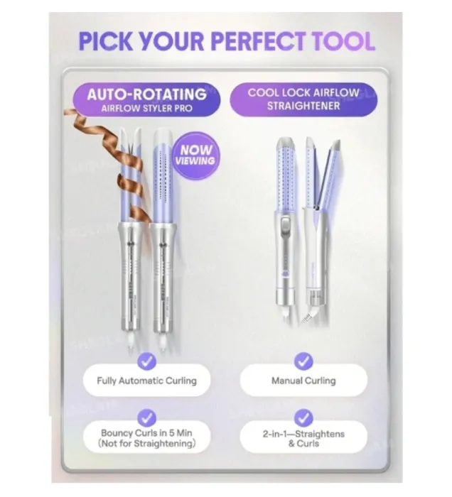 تصویر  فر کننده مو شیگلم هیر مدل One Touch Airflow Styler Pro