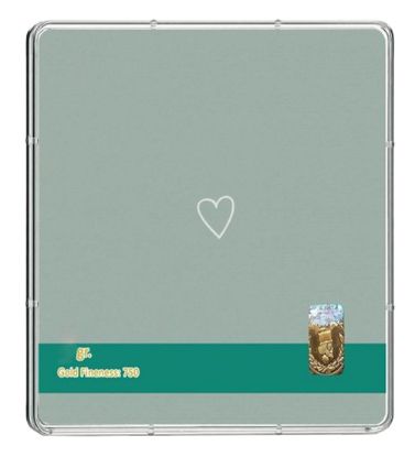 تصویر  شمش طلا 18 عیار 2 گرمی طلاشاپ مدل قلب کد BRF10049